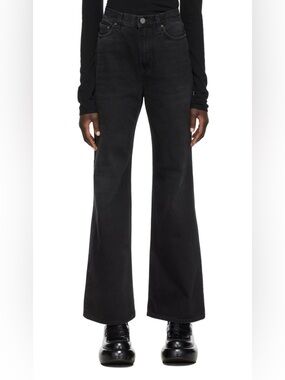 Toteme Flare Fit Denim Jeans Black 204 – High Waist Cropped – Organic Cotton